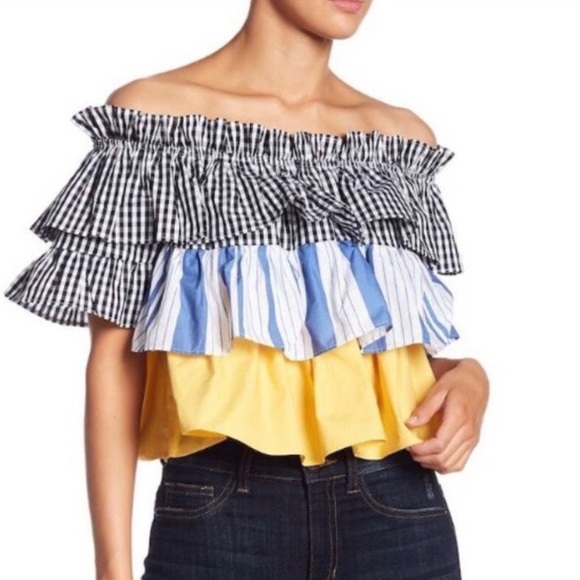 Romeo & Juliet Couture Tops - **SALE**NWT Tiered Ruffled Off the Shoulder Top by Romeo and Juliet Couture